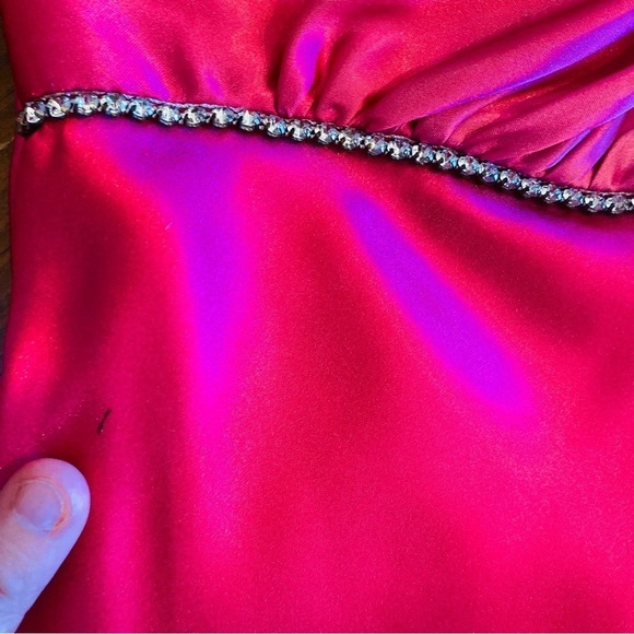 Barbie Pink One Shoulder Party Formal Maxi Dress Size XS - Picture 16 of 16
